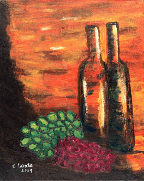 Two wine bottles